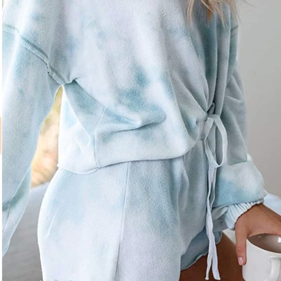 Tie Dye Print Long Sleeve Loungewear Set - Picture 3 of 3